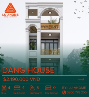 Mẫu Nhà Phố Tân Cổ Điển 4 Tầng