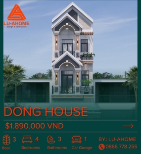 Mẫu Nhà Mái Thái 3 Tầng