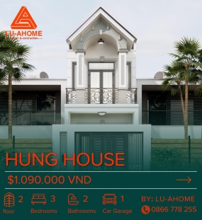 Mẫu Nhà Phố Tân Cổ Điển 2 Tầng