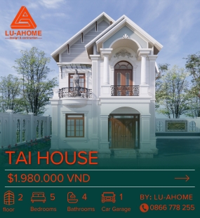Mẫu Biệt Thự Mái Thái 2 Tầng