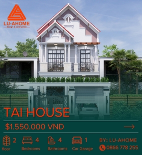 Mẫu Biệt Thự Mái Thái 2 Tầng