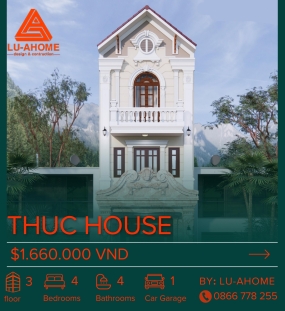 Mẫu Nhà Phố Cổ Điển 3 Tầng