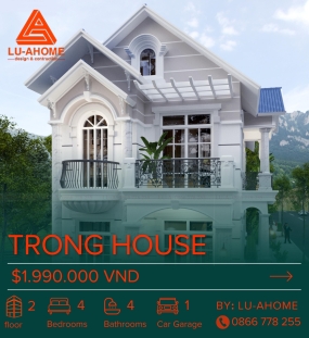 Mẫu Biệt Thự Mái Thái 2 Tầng